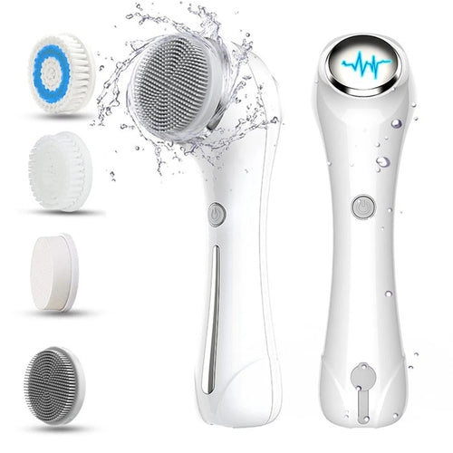 Gesichtsreinigungsbürste, Bürste zum Peeling, IPX7 wasserdicht 3 in 1